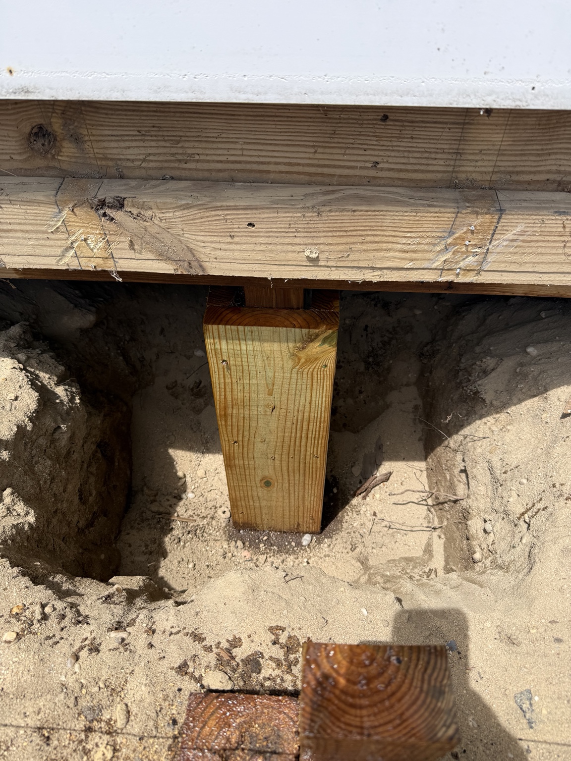 New support post installed